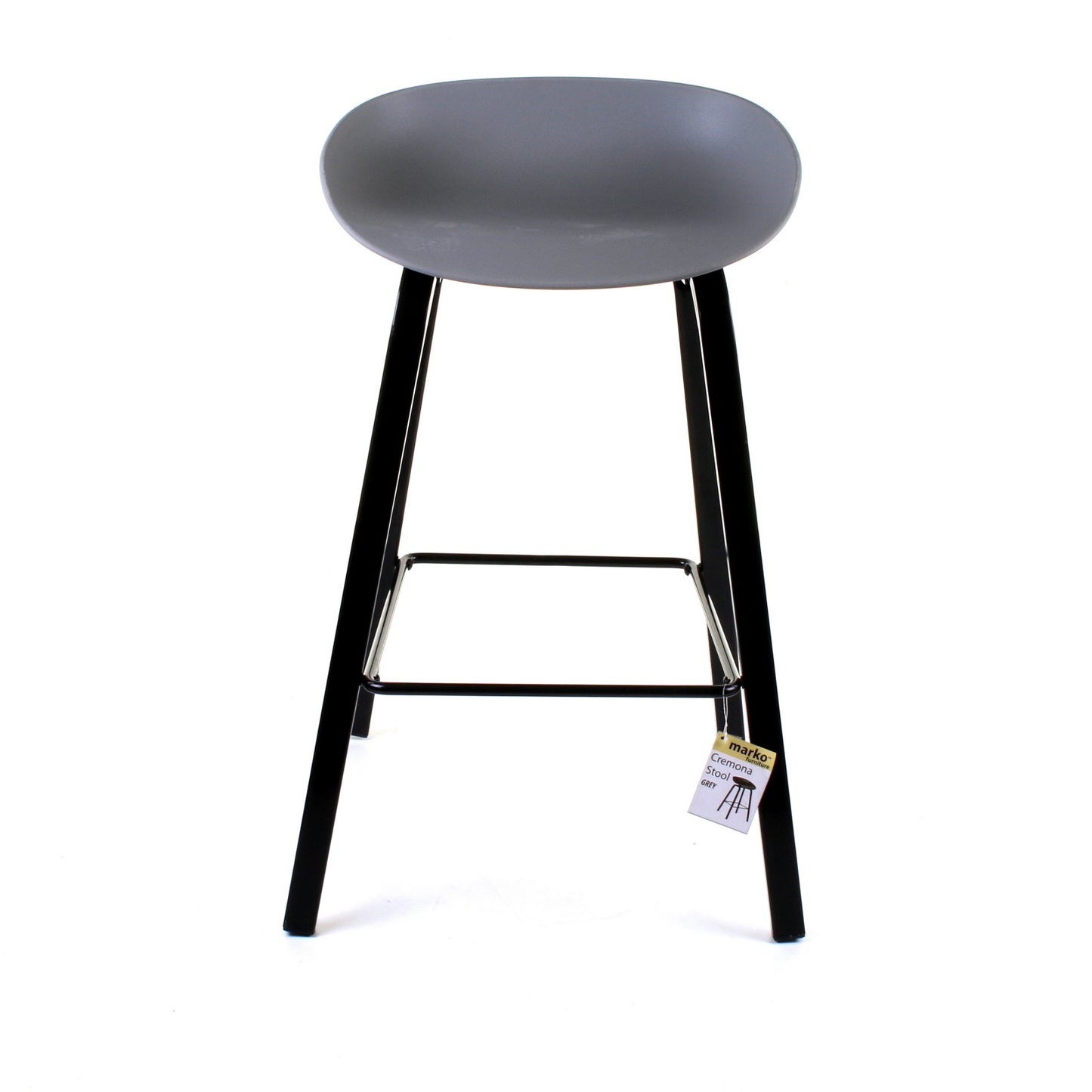 Cremona Bar Stool - Grey - Set of 2