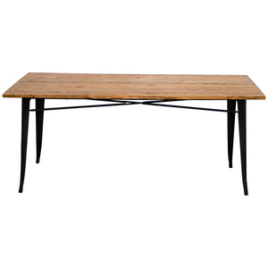 7PC Taranto Table & 6 Rho Stools Set - Graphite Grey