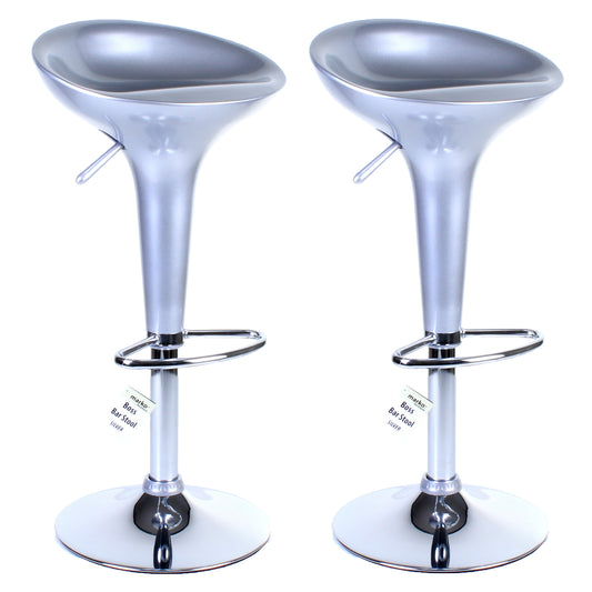 Boss Bar Stool - Silver - Set of 2
