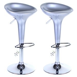 Boss Bar Stool - Silver - Set of 2