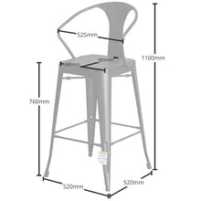 5PC Laus Table & Favara Bar Stool Set - Onyx Matt Black