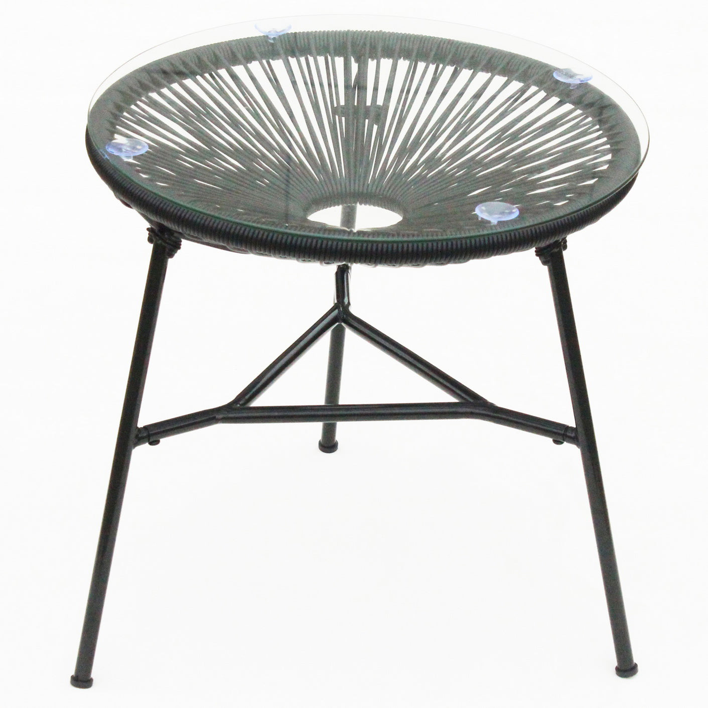 Rattan Egg Table - Black