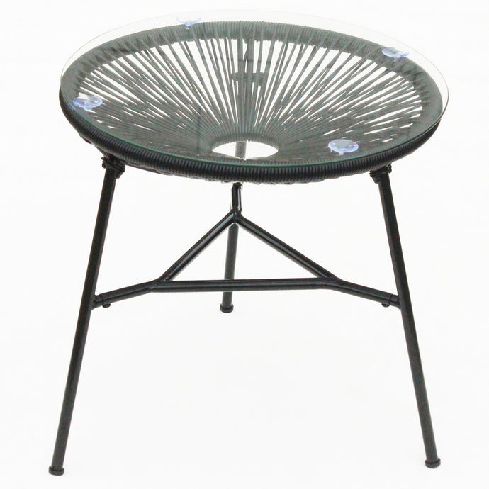 Rattan Egg Table - Black