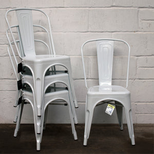 5PC Prato Table & 4 Siena Chairs Set - White