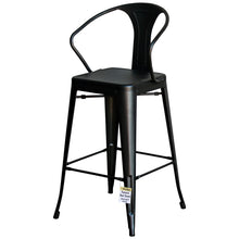 5PC Laus Table & Favara Bar Stool Set - Onyx Matt Black