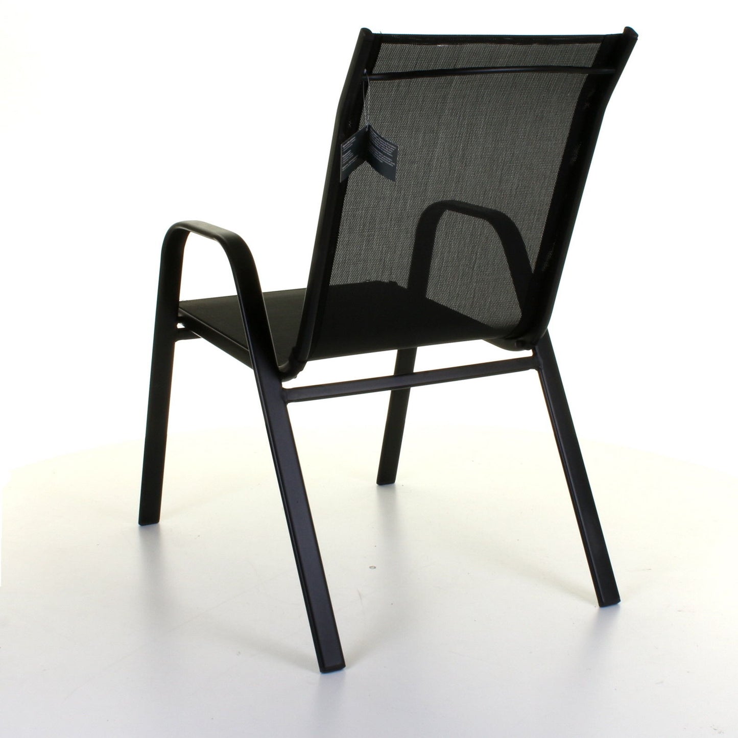 5PC Black Textoline Bistro Set with Black 60cm Round Table