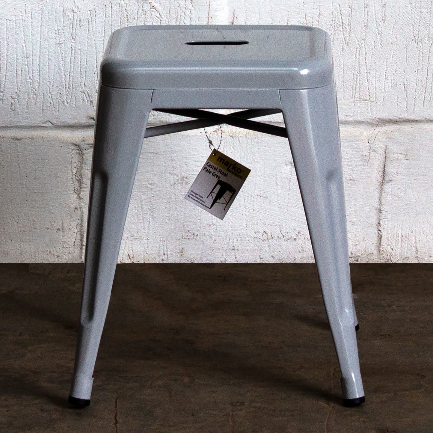 Castel Stool - Pale Grey