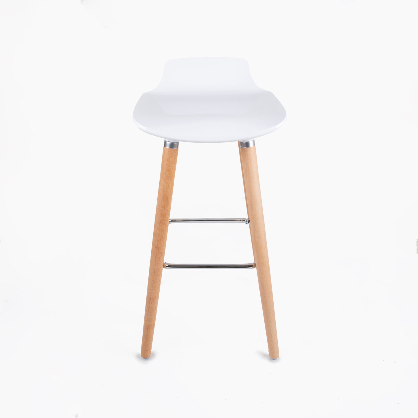 Pack of 2 ABS Bar Stool Square - White