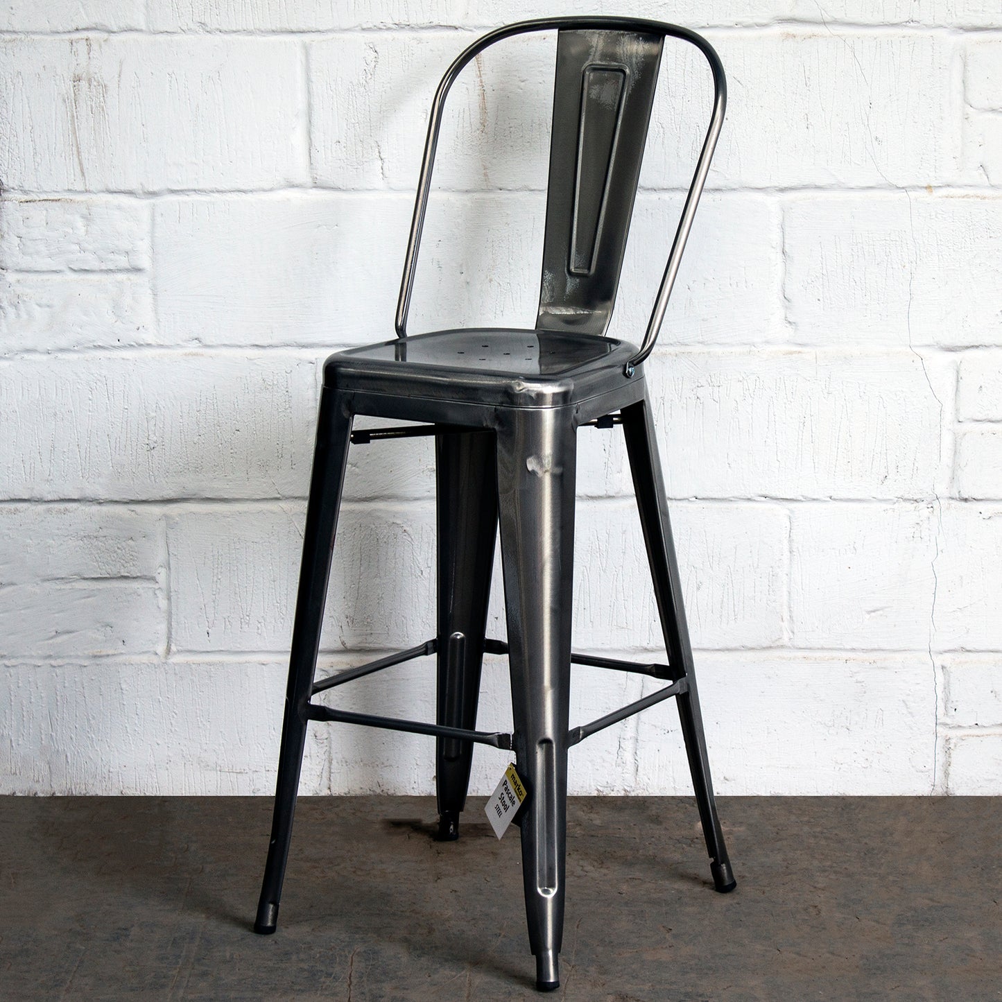 3PC Lodi Table & Pascale Bar Stool Set - Steel