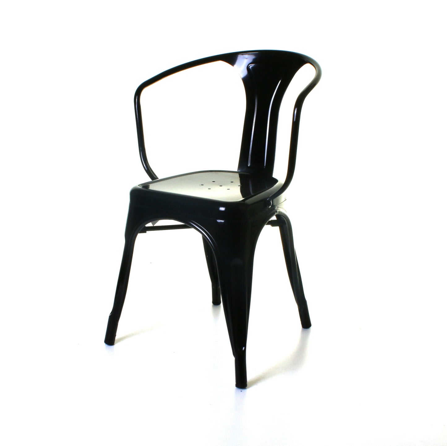 5PC Prato Table, 2 Forli Chairs & 2 Castel Stools Set - Black