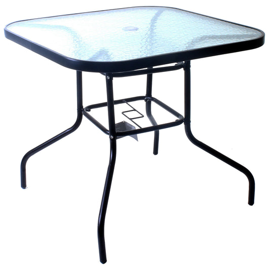 80cm Square Glass Table