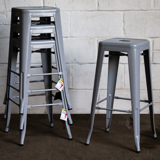 Orvieto Bar Stool - Pale Grey