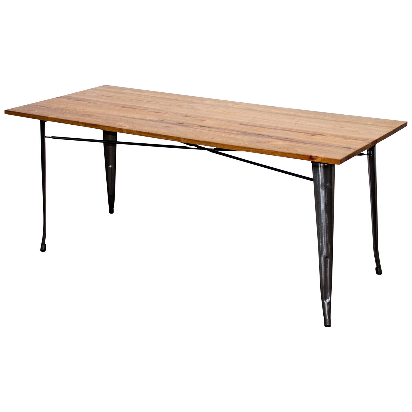 9PC Taranto Table & 8 Castel Stools Set - Steel