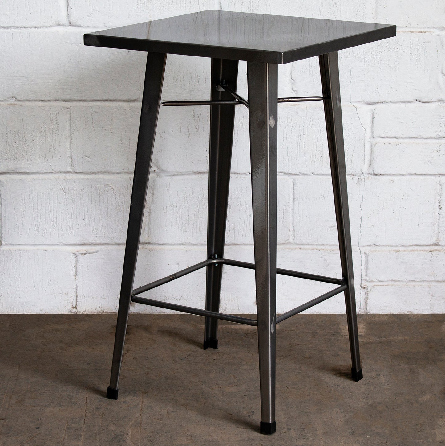 3PC Laus Table & Licata Bar Stool Set - Steel