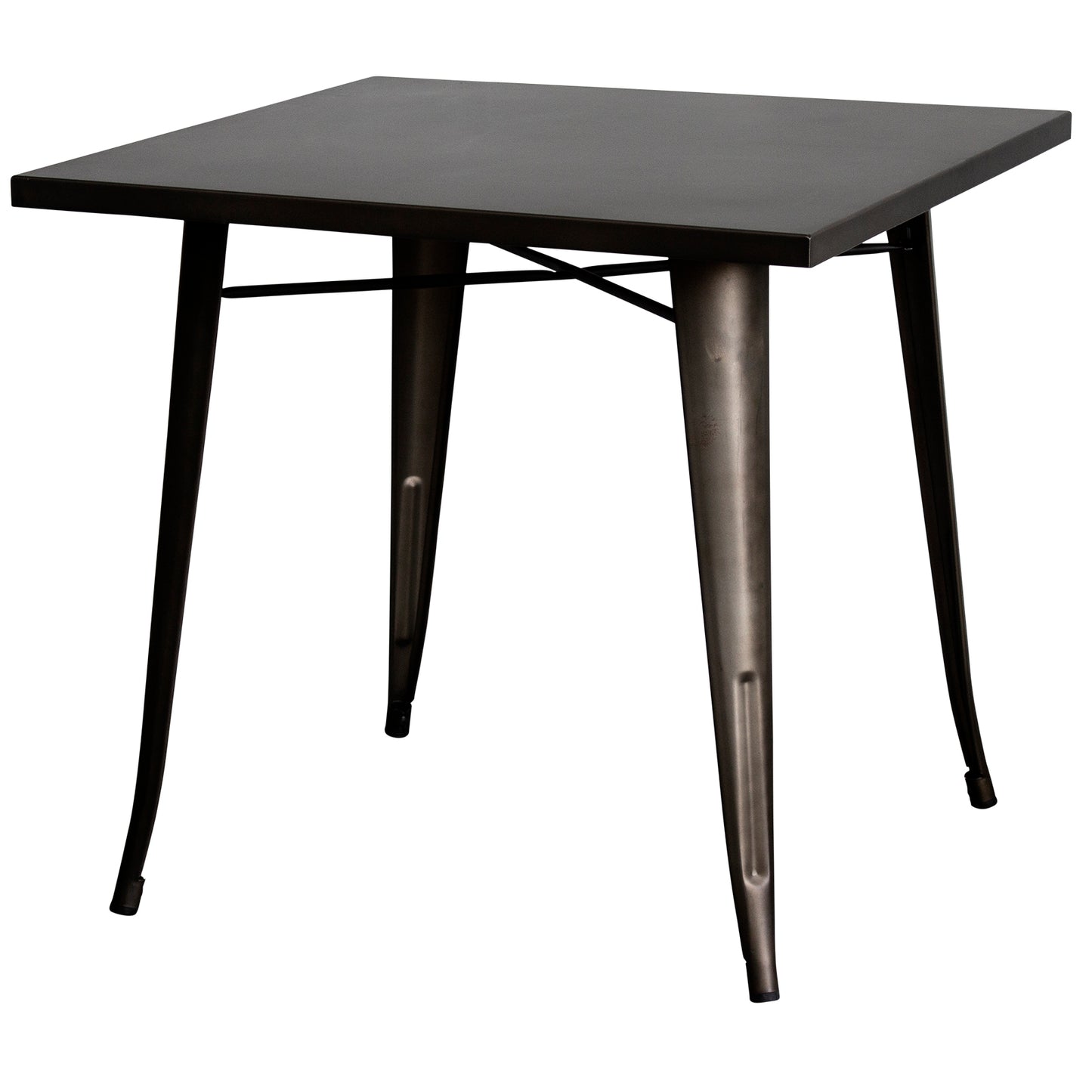5PC Belvedere Table & Rho Stool Set - Gun Metal Grey