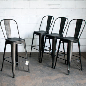 Pascale Bar Stool - Gun Metal Grey