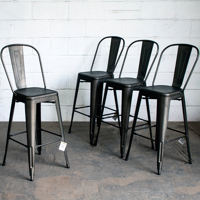 Pascale Bar Stool - Gun Metal Grey
