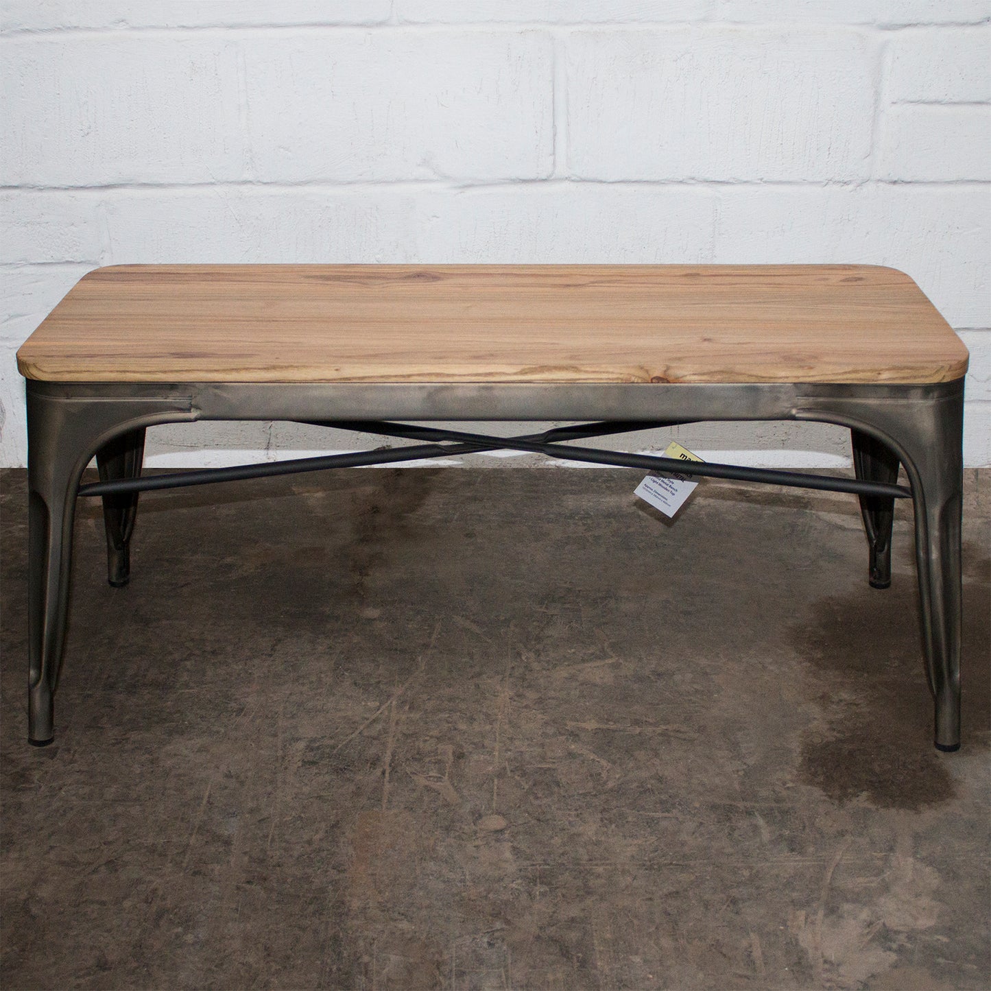 6PC Prato Table, 4 Florence Chairs & Sicily Bench Set - Gun Metal Grey