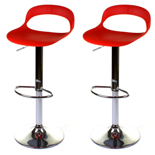 Foggia Bar Stool - Red - Set of 2