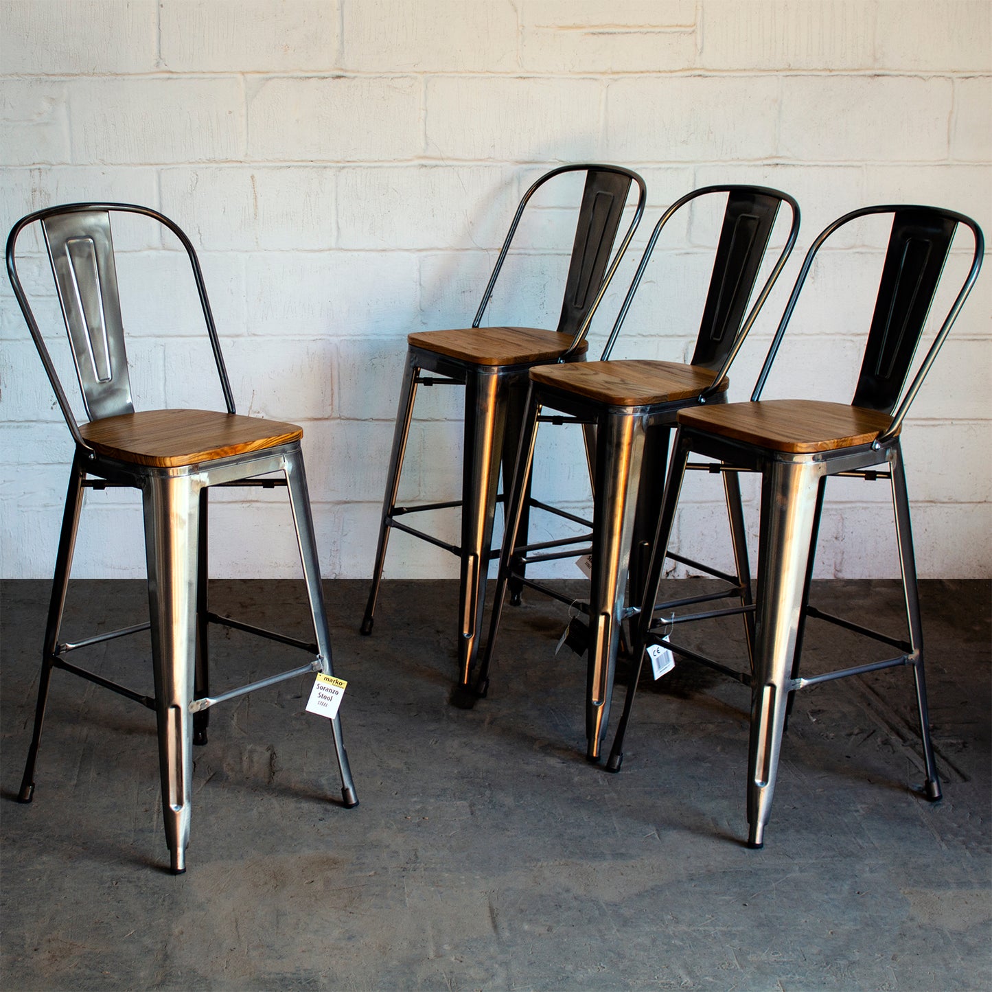 Soranzo Bar Stool - Steel