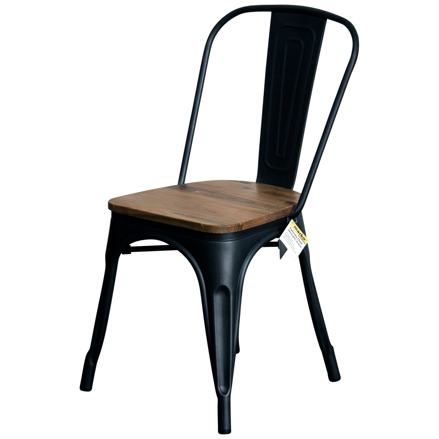 7PC Prato Table, 4 Palermo Chairs & 2 Rho Stools Set - Onyx Matt Black