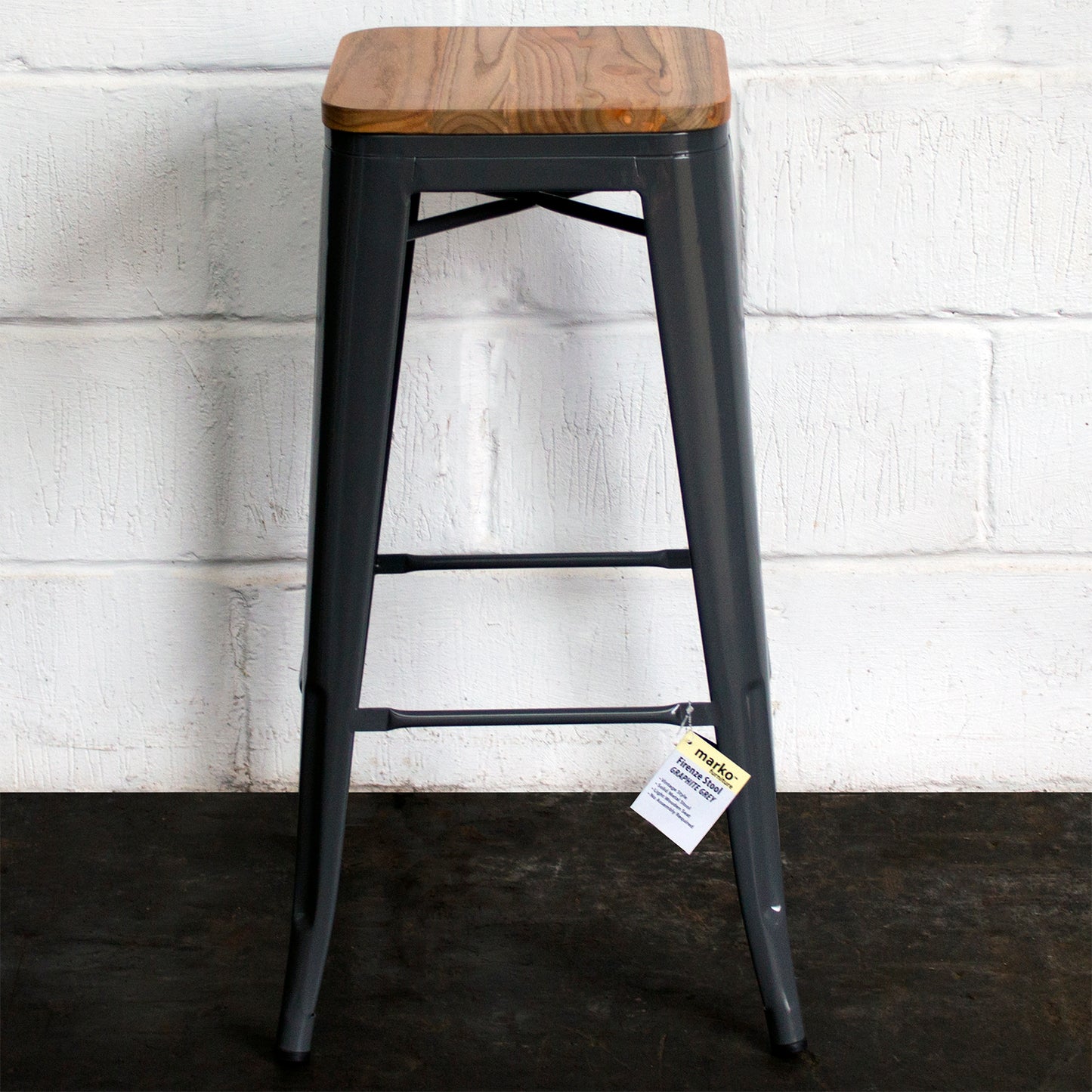Firenze Bar Stool - Graphite Grey