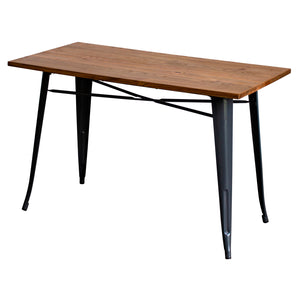 7PC Prato Table, 4 Florence Chairs & 2 Rho Stools Set - Graphite Grey
