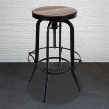 Height Adjustable Rustic Bar Stool