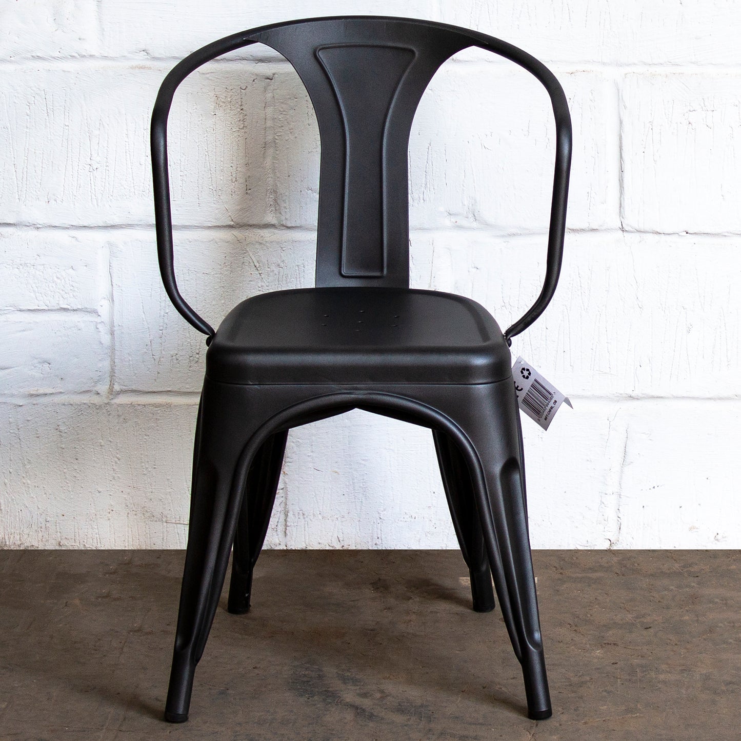 5PC Belvedere Table Forli Chair & Castel Stool Set - Onyx Matt Black