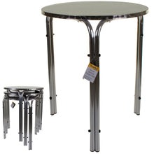 Havana 70cm Round Stacking Chrome Bistro Table