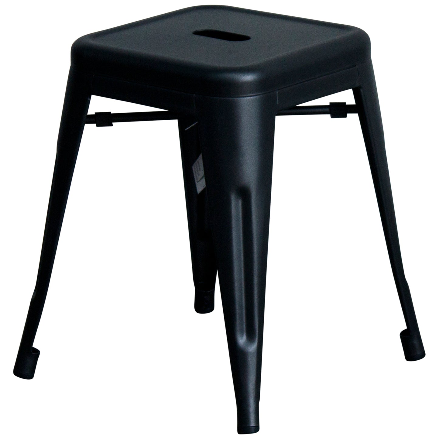 3PC Belvedere Table & Castel Stool Set - Onyx Matt Black