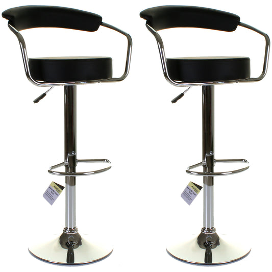 Monza Bar Stool - Black - Set of 2