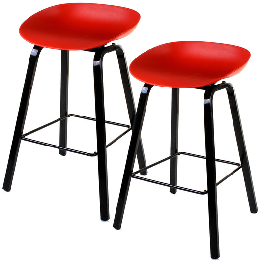 Cremona Bar Stool - Red - Set of 2
