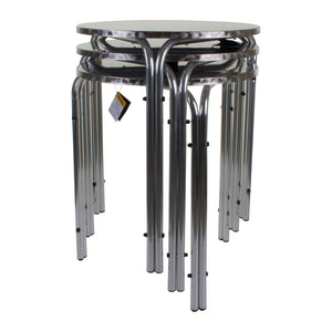 Havana 70cm Round Stacking Chrome Bistro Table