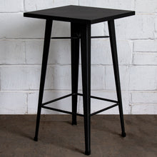 5PC Laus Table & Favara Bar Stool Set - Onyx Matt Black