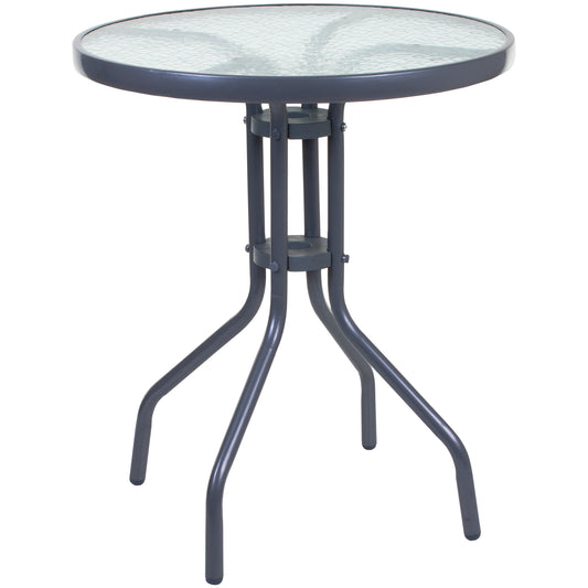 Silver Round Bistro Table
