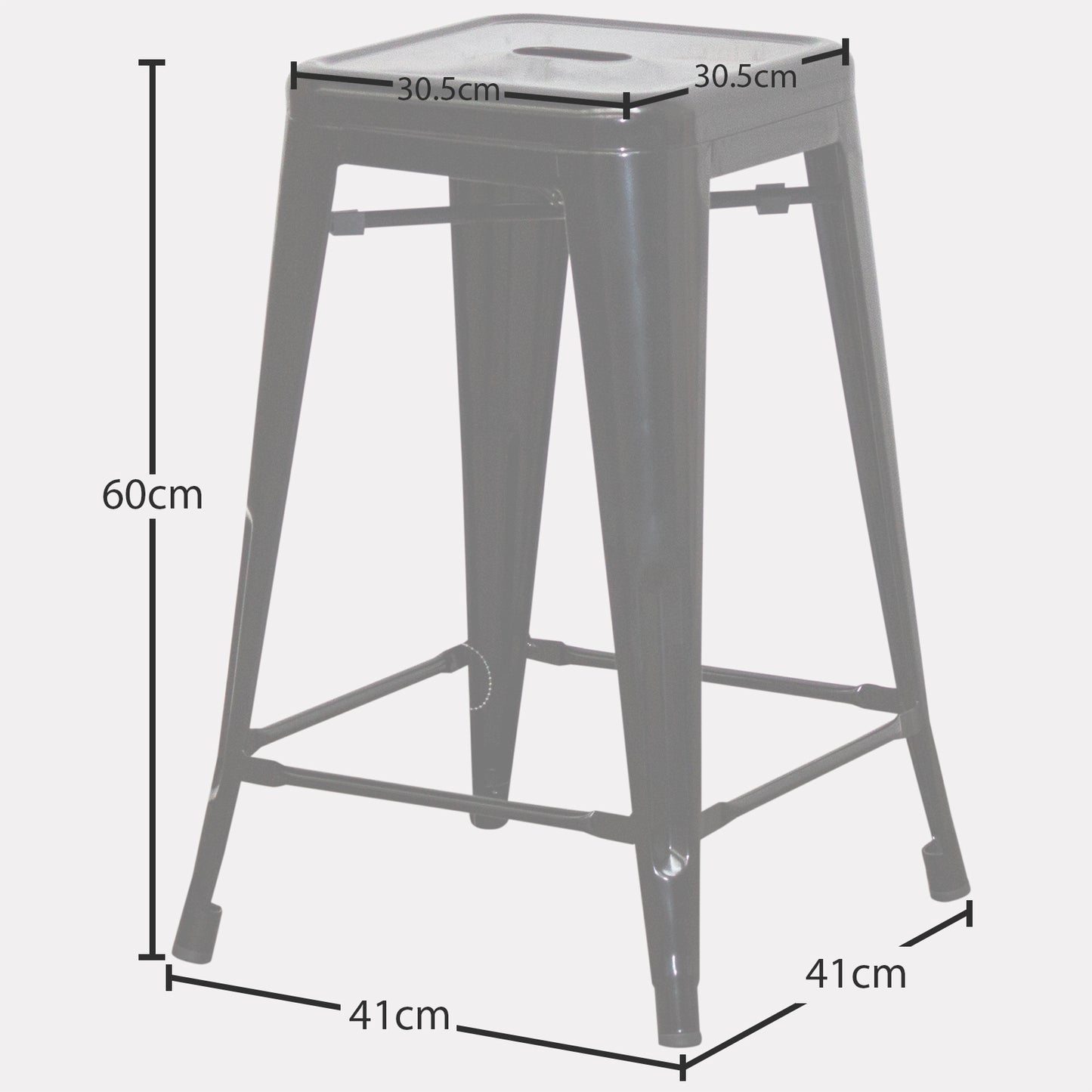 Terni Bar Stool - Gun Metal Grey