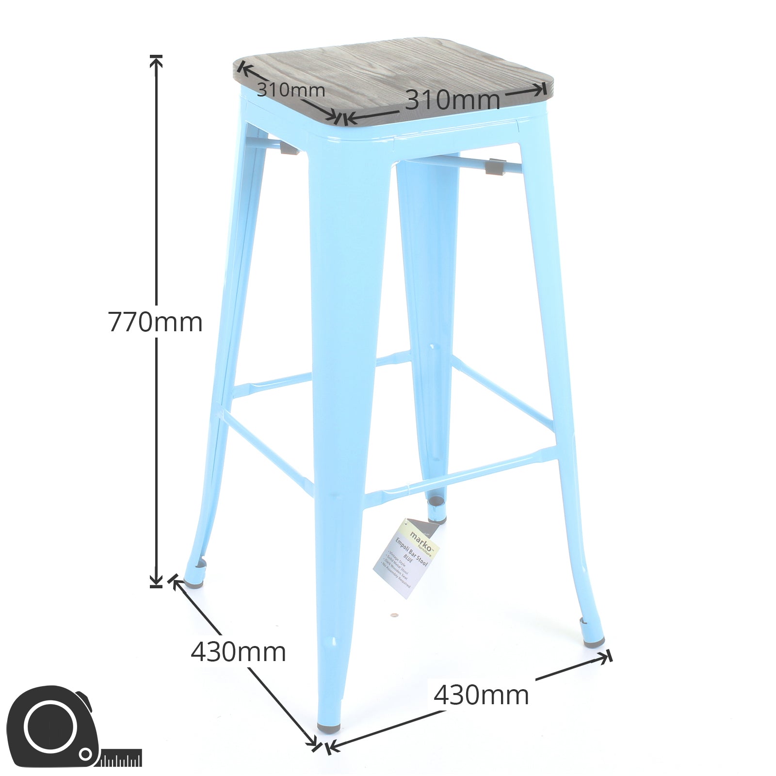 Empoli Stools - Eggshell Blue