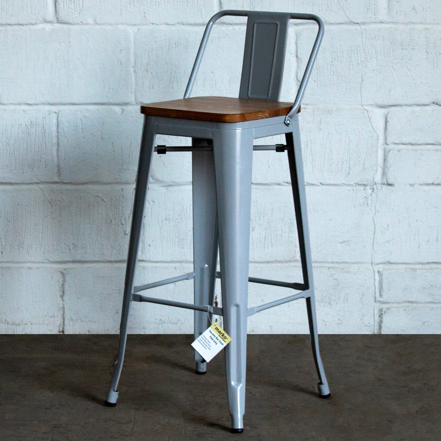 Tuscany Bar Stool - Pale Grey