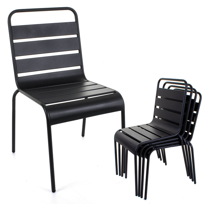 Slatted Bistro Chair - Sand Grey