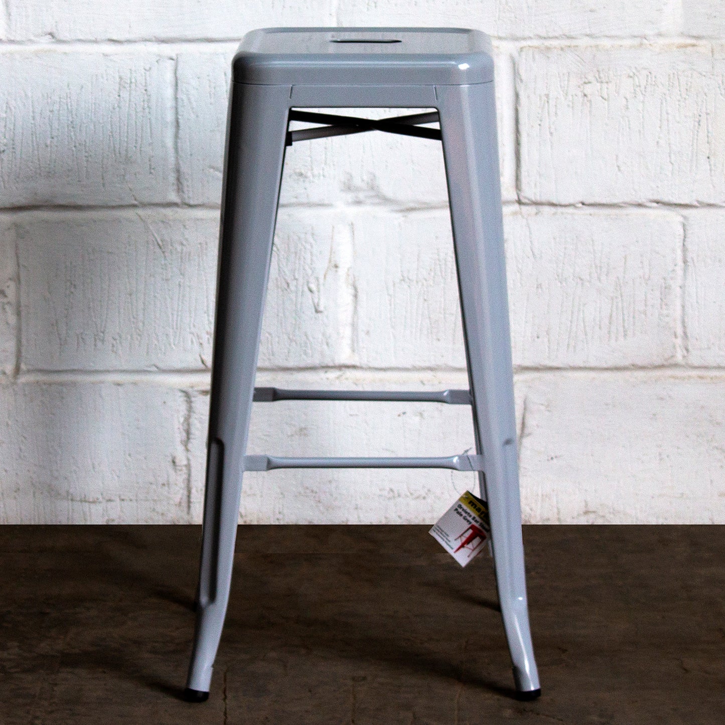 Orvieto Bar Stool - Pale Grey
