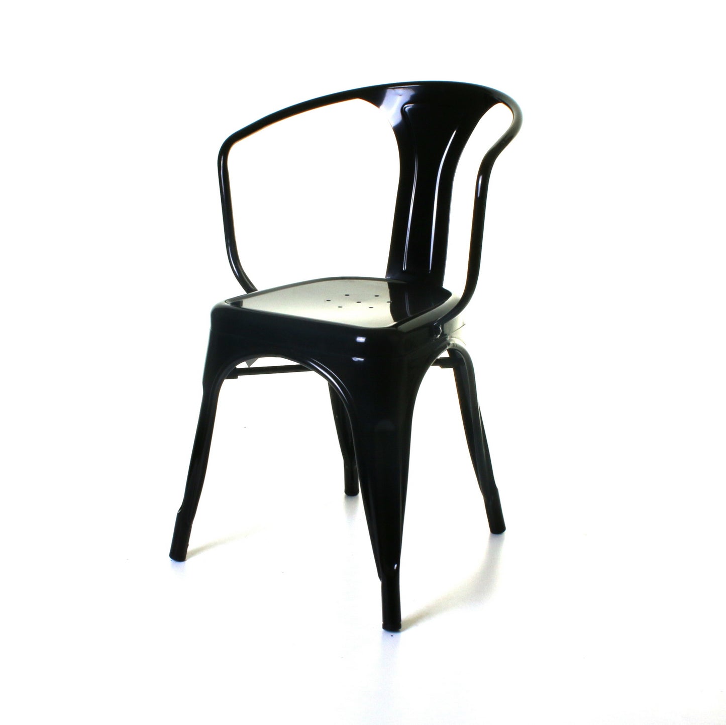 7PC Prato Table, 2 Forli Chairs & 4 Castel Stools Set - Black