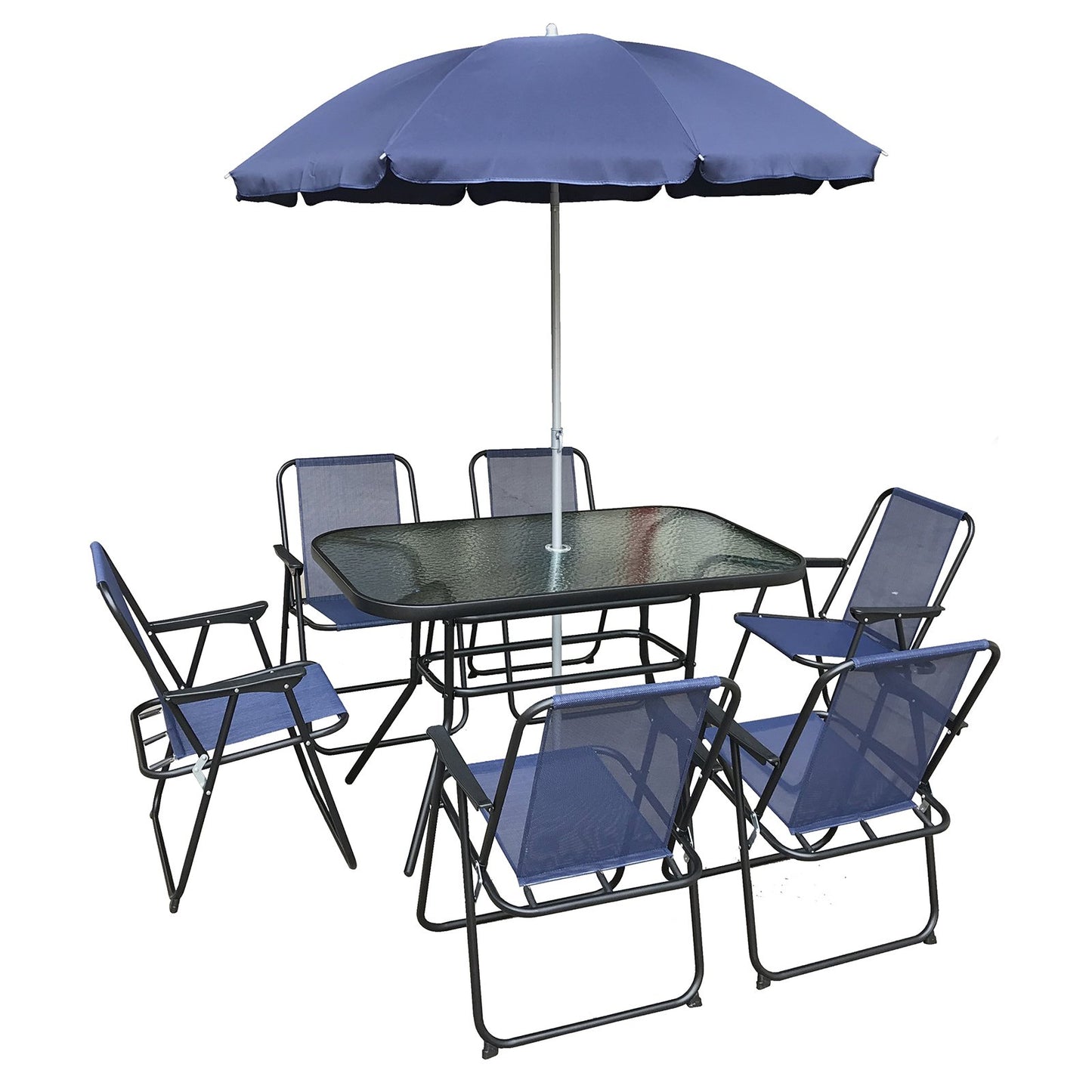 Caen 8PC Furniture Set Navy