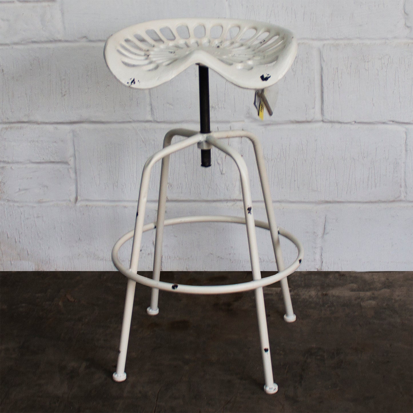Arezzo Tractor Bar Stools - White