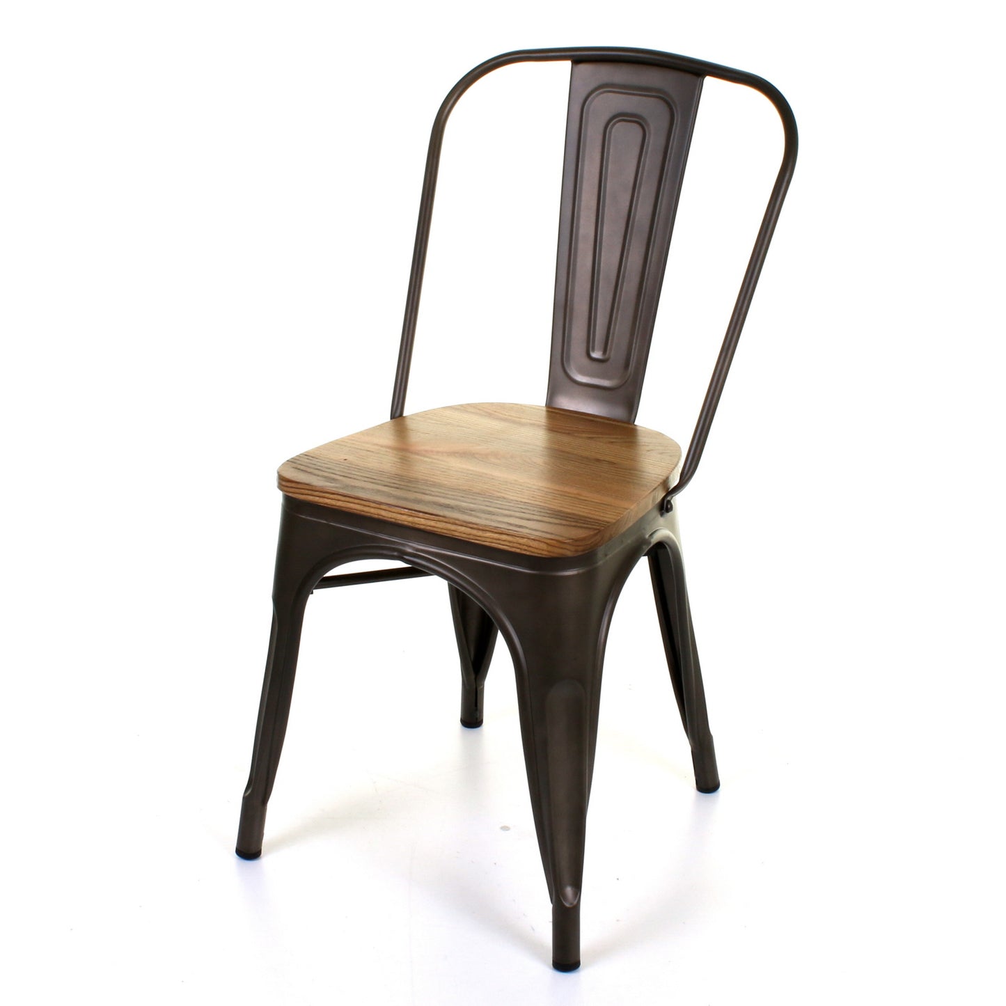 7PC Taranto Table & 6 Palermo Chairs Set - Gun Metal Grey