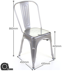 5PC Belvedere Table & Siena Chair Set - Steel