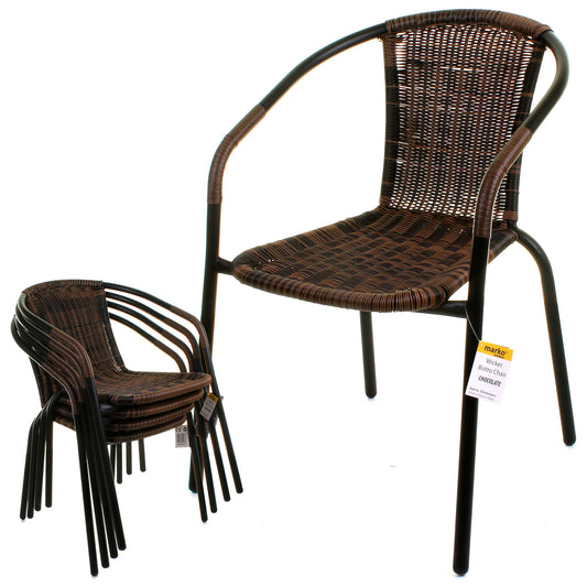 Chocolate Wicker Bistro Chair