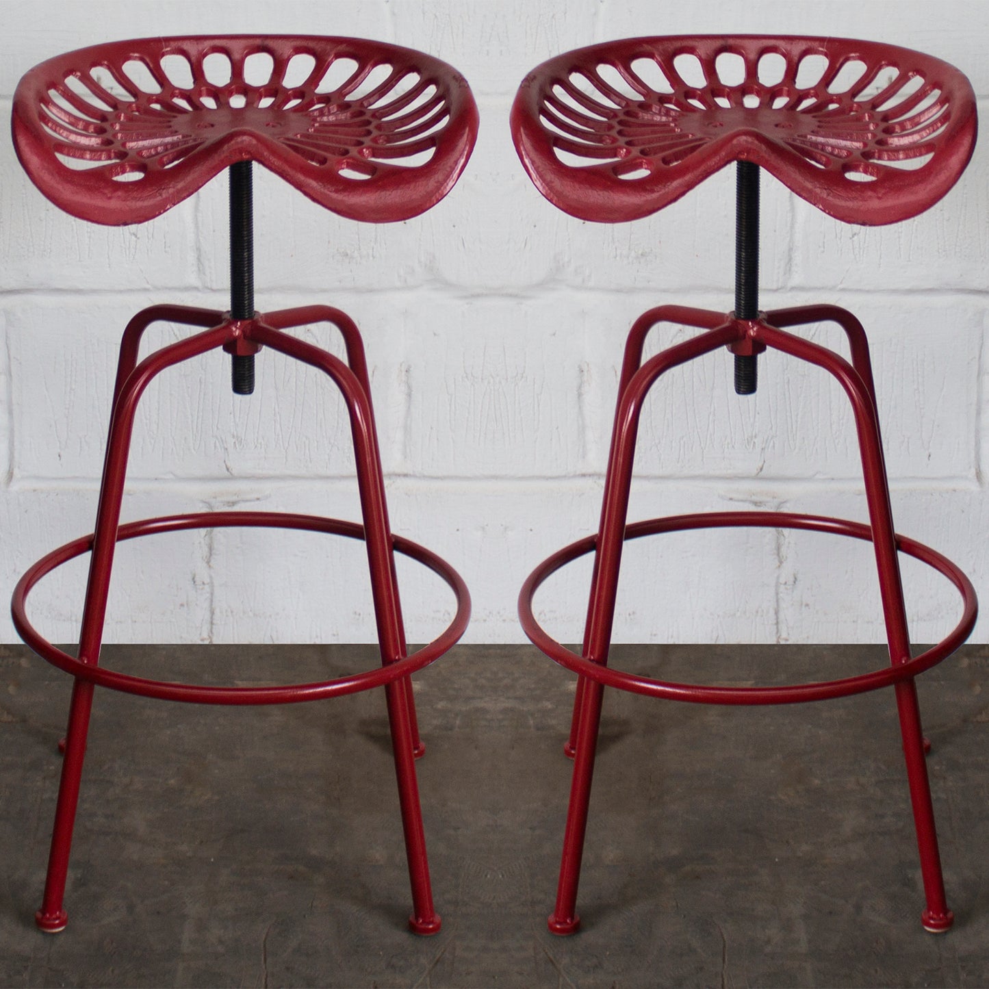 Arezzo Tractor Bar Stools - Red