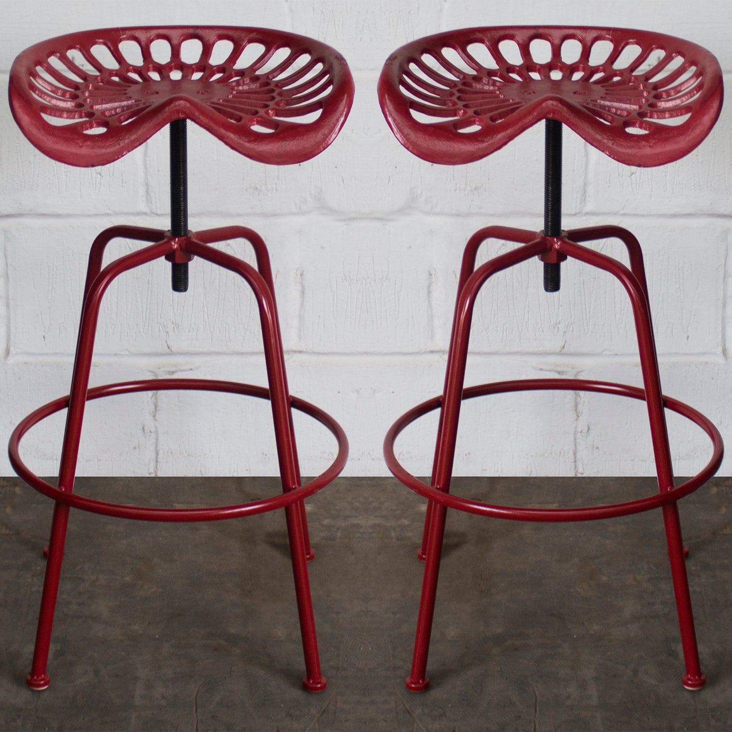 Arezzo Tractor Bar Stools - Red