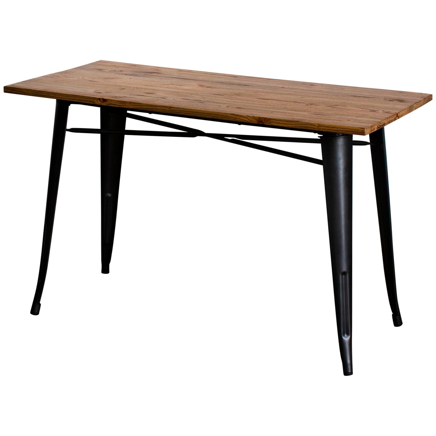 6PC Prato Table, 2 Florence Chairs, 2 Rho Stools & Sicily Bench Set - Onyx Matt Black
